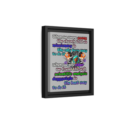 doggystyle - framed canvas art (light grey)