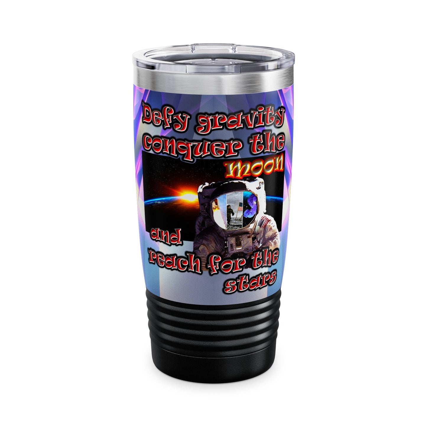 defy conquer reach - Ringneck Tumbler, 20oz (grey-pink wave)
