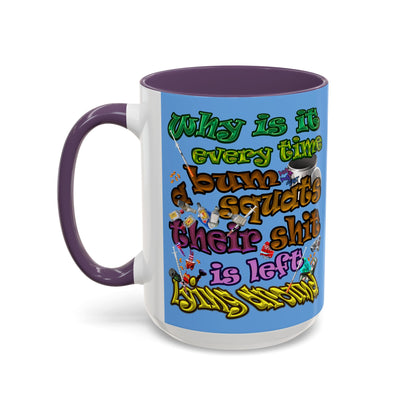 the bum's shit - Accent Mug (light blue)