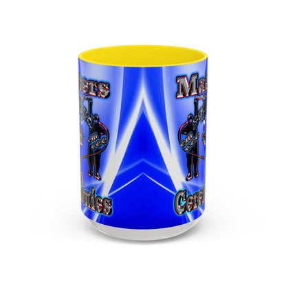 em cee squared - Accent Mug (blue-white wave)