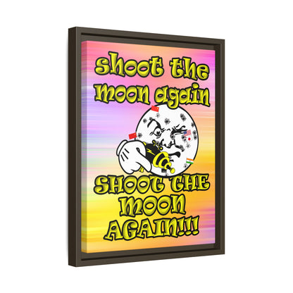 shoot the moon again - framed canvas art (color blur)