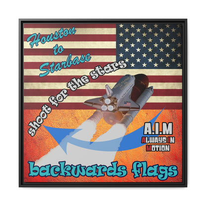 shoot for the stars - framed canvas art (burnt orange)