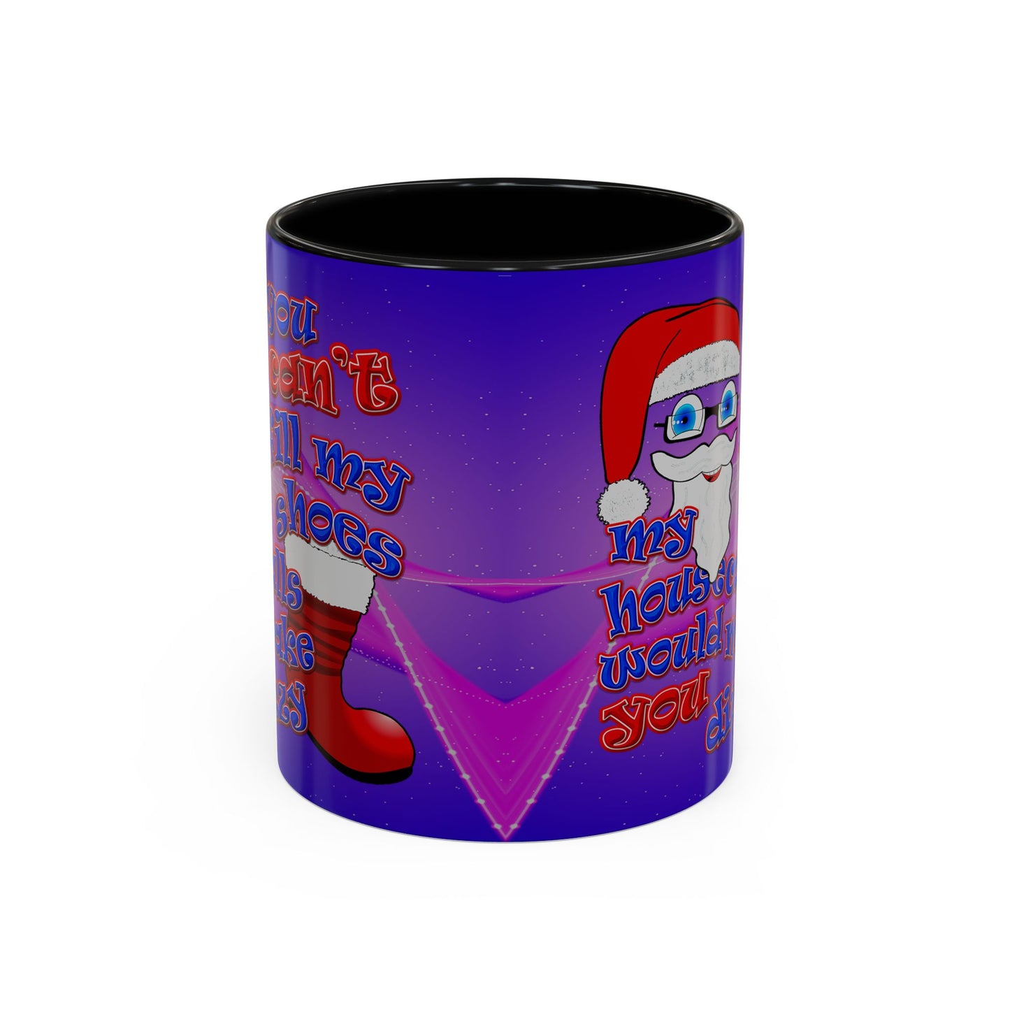 santa's shoes - Accent Mug (purple-pink wave)