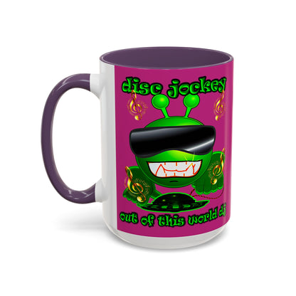 disc jockey - Accent Mug (pink)