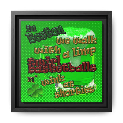 celtics logo - framed canvas art (logo green)