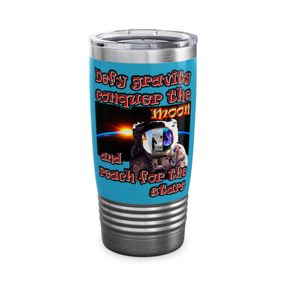 defy conquer reach - Ringneck Tumbler, 20oz (turquoise)
