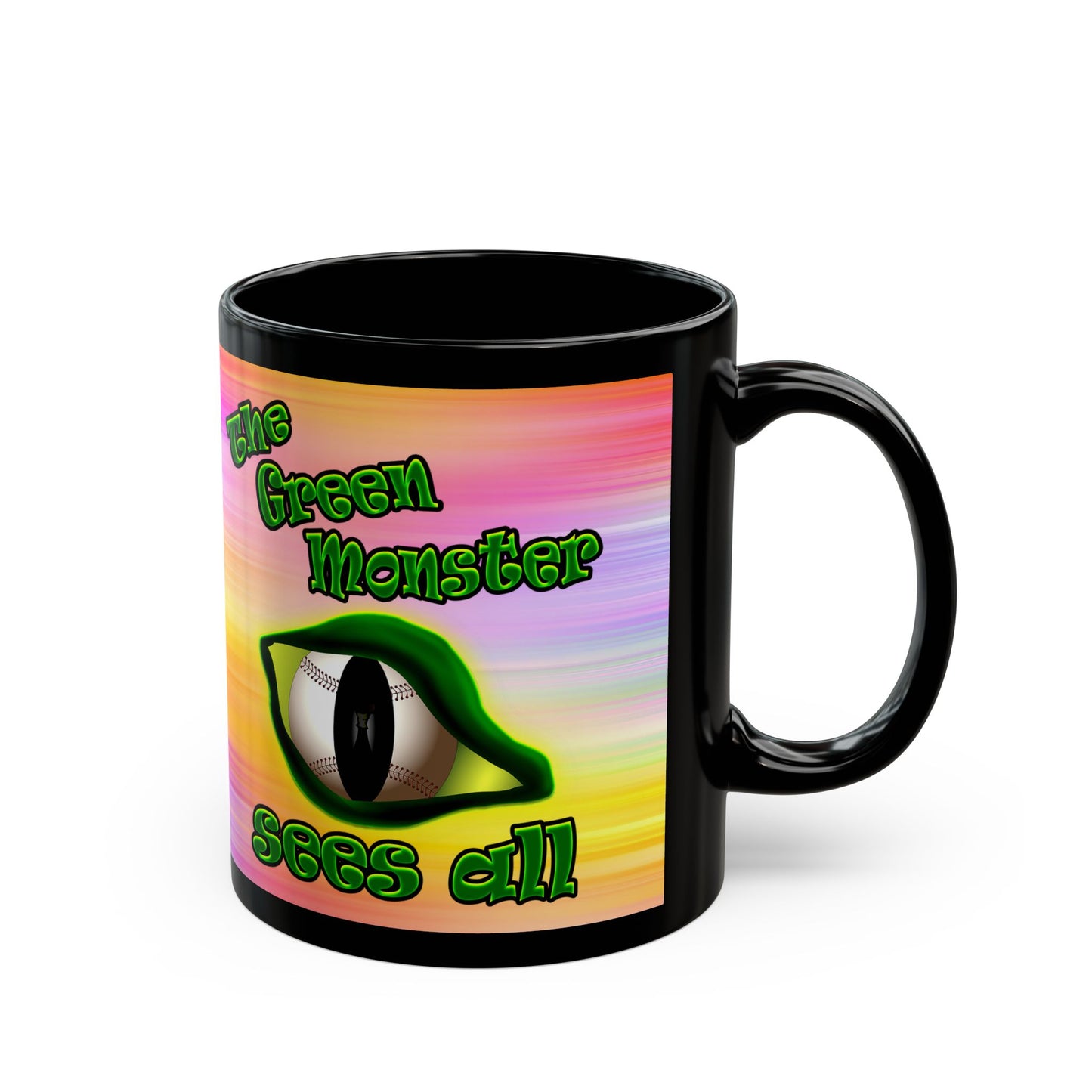 green monster - Black Mug (color blur)