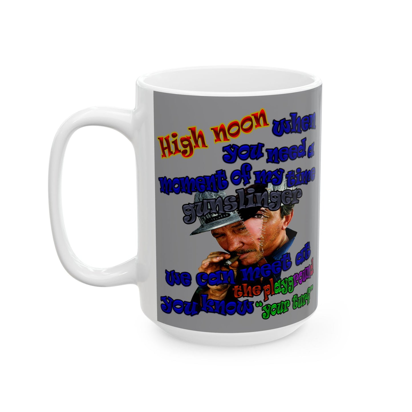 high noon - White Mug (grey)