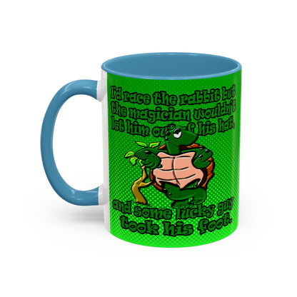 turtle race - Accent Mug (logo green)