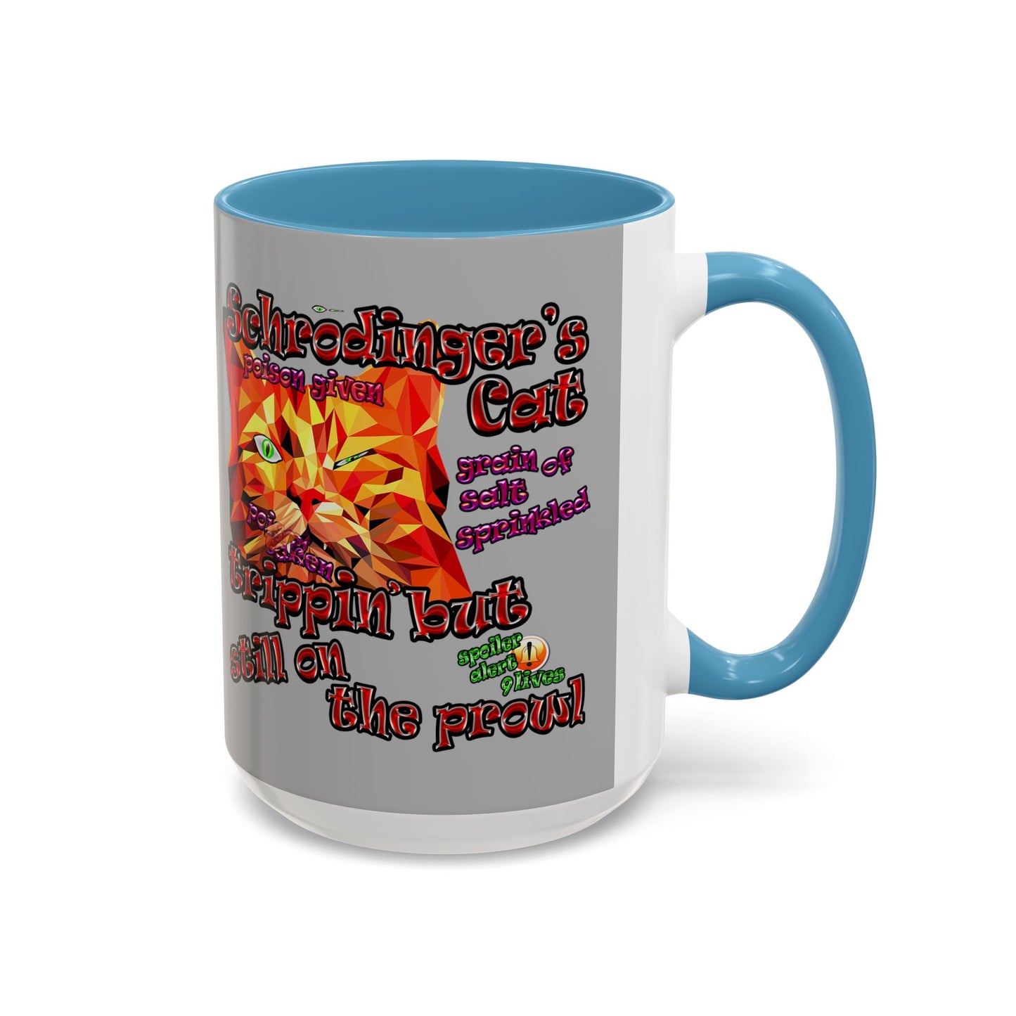 schrodinger's cat - Accent Mug (light grey)