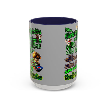 christmas spirits of boston - Accent Mug (light grey)
