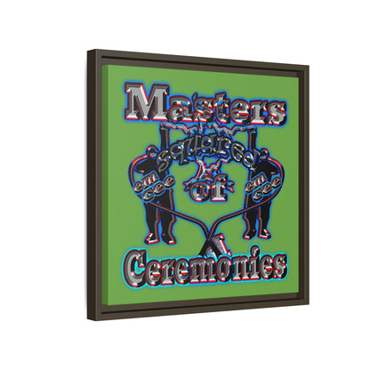 em cee squared - framed canvas art (green)