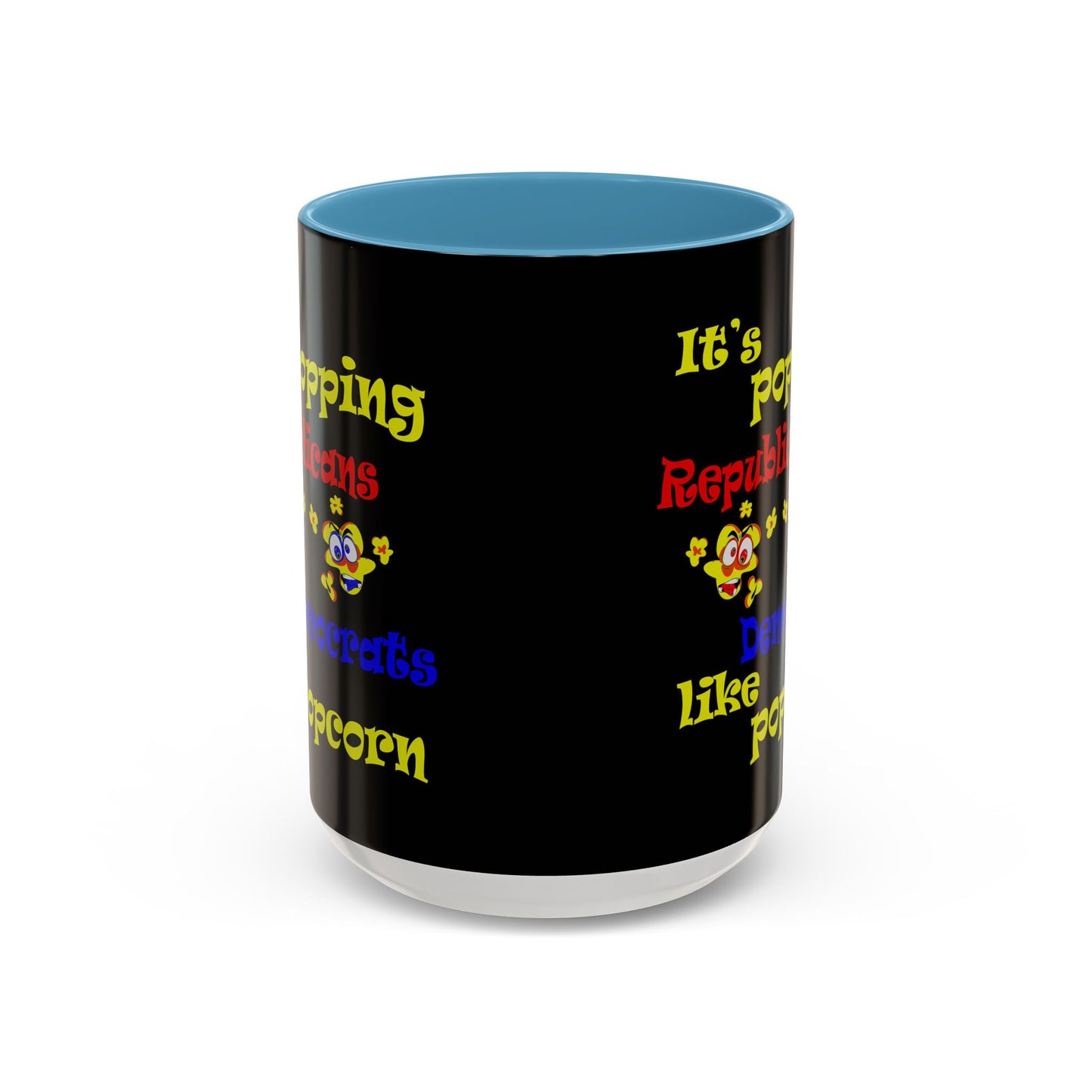 popping like popcorn - Accent Mug (black)