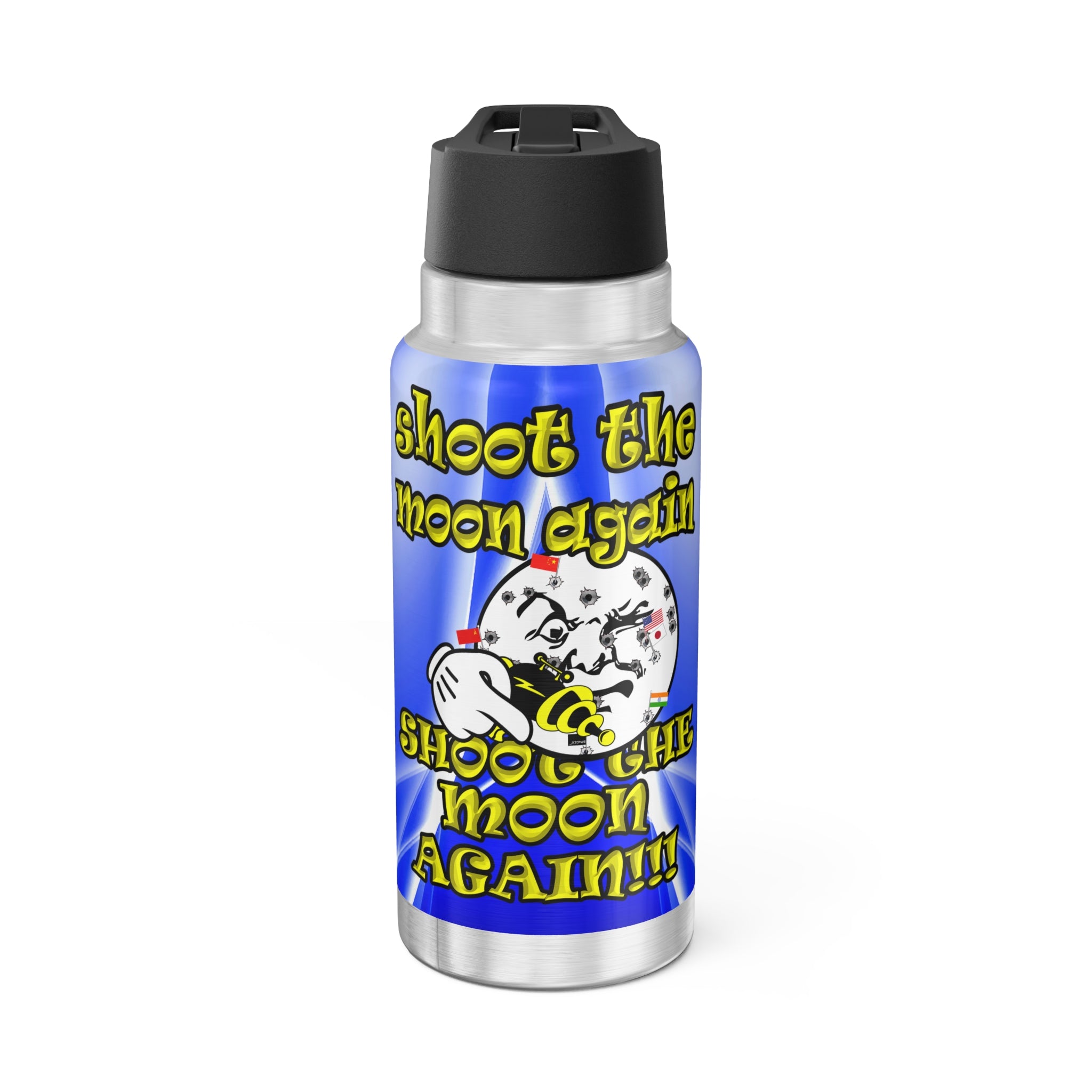 shoot the moon again - Gator Tumbler, 32oz  (blue-white wave)