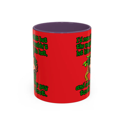 turtle race - Accent Mug (red)