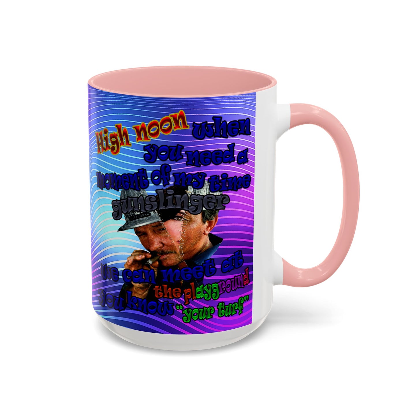 high noon - Accent Mug (purple wave)