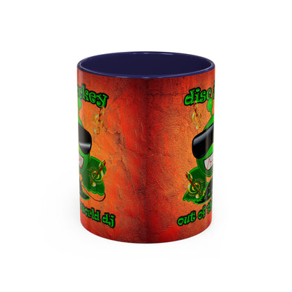 disc jockey - Accent Mug (burnt orange)