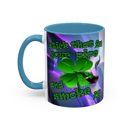 celtics logo - Accent Mug (grey-pink wave)