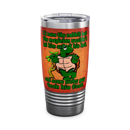 turtle race - Ringneck Tumbler, 20oz (burnt orange)