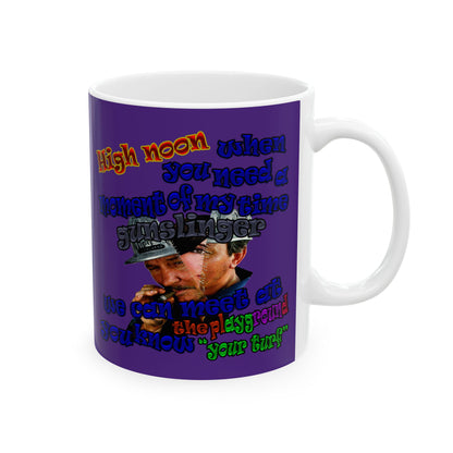 high noon - White Mug (purple)