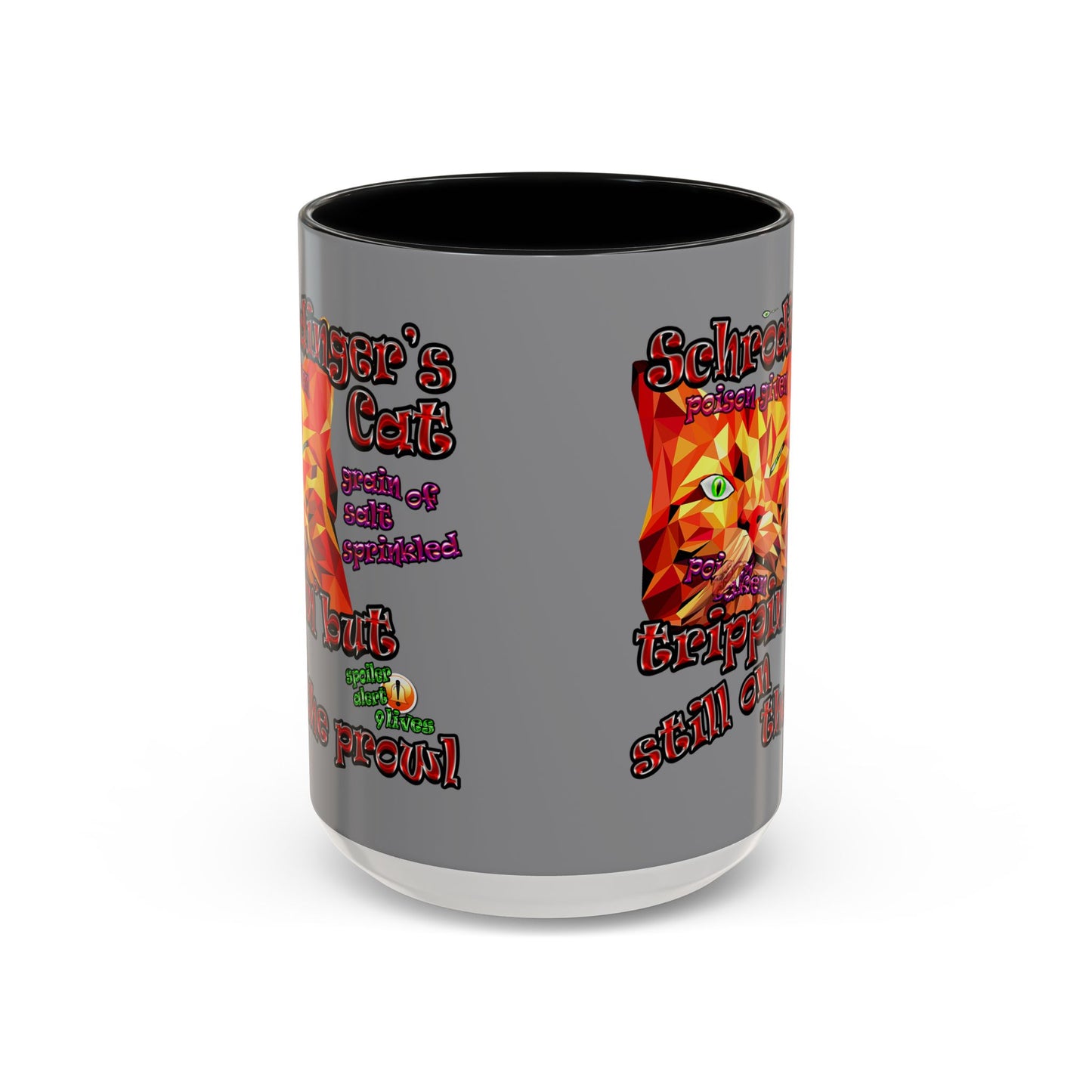 schrodinger's cat - Accent Mug (grey)