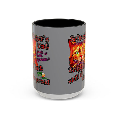 schrodinger's cat - Accent Mug (grey)