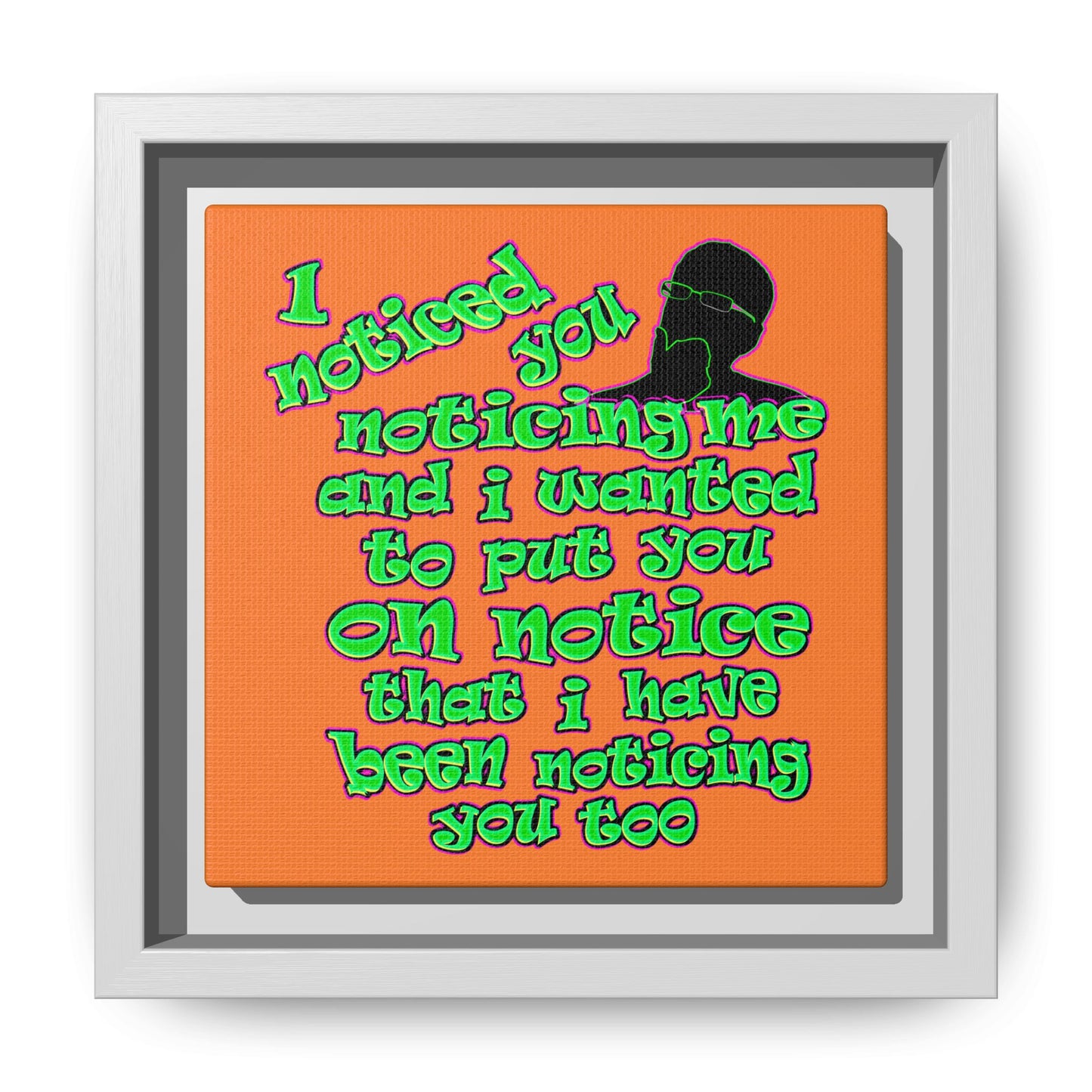 noticed you noticing - framed canvas art (crusta)