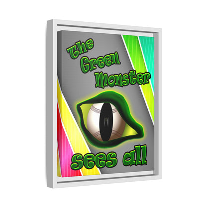 green monster - framed canvas art (rainbow split)