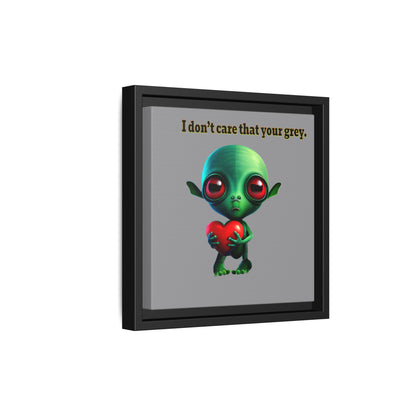 I don't care that your grey - framed canvas art (grey)