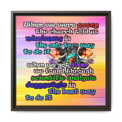 doggystyle - framed canvas art (color blur)
