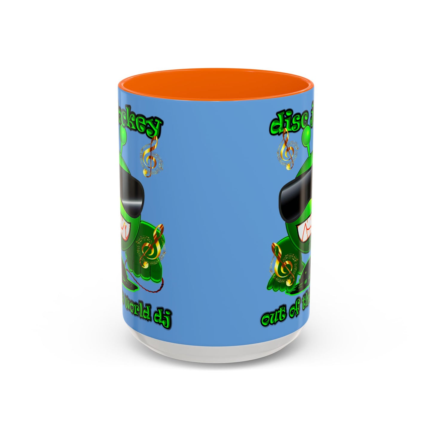 disc jockey - Accent Mug (light blue)