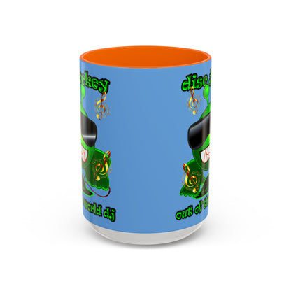 disc jockey - Accent Mug (light blue)