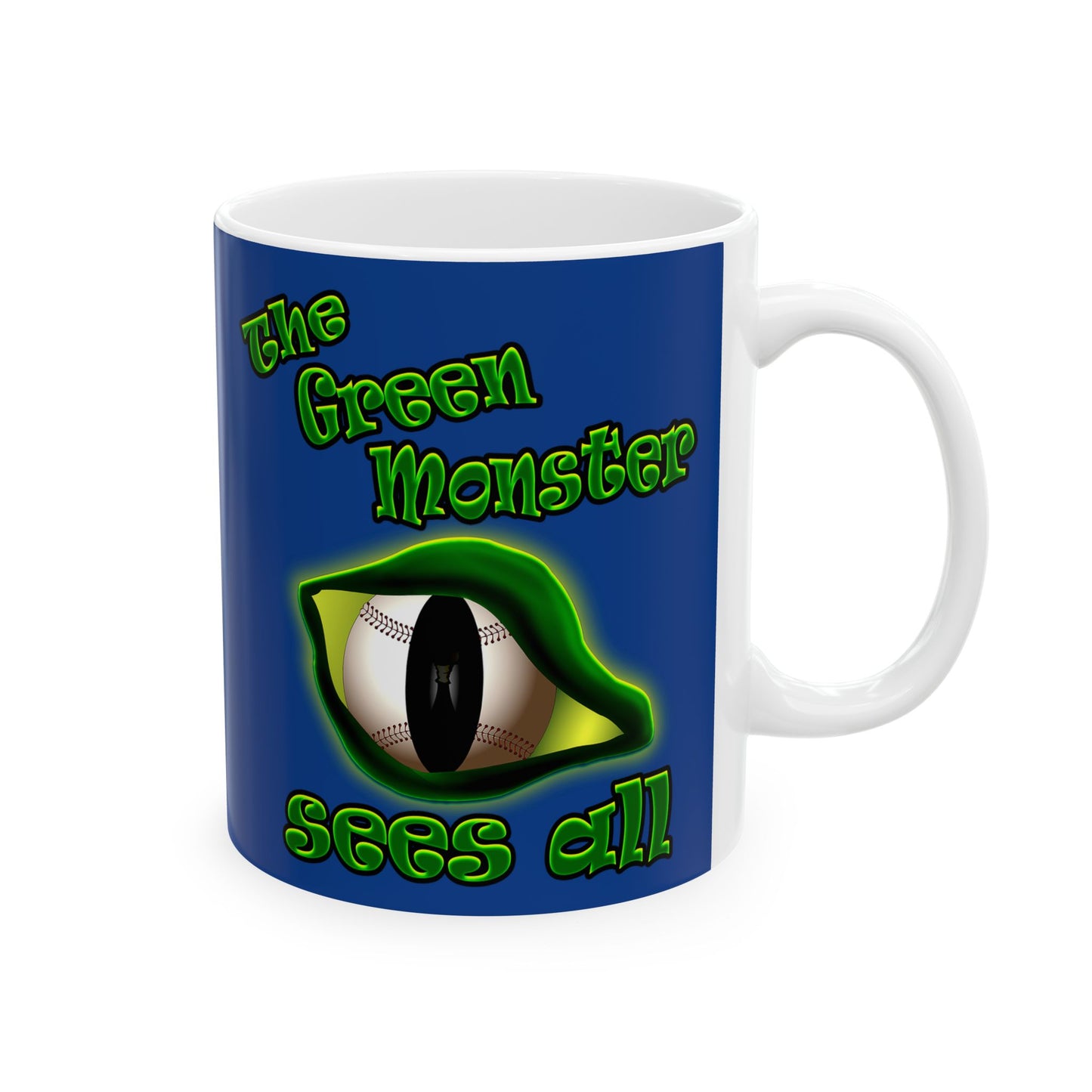 green monster - White Mug (dark blue)