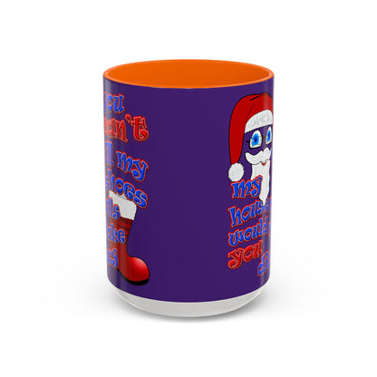 santa's shoes - Accent Mug (purple)