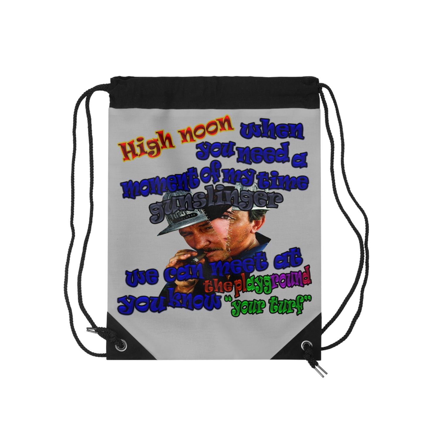 high noon - Drawstring Bag (light grey)