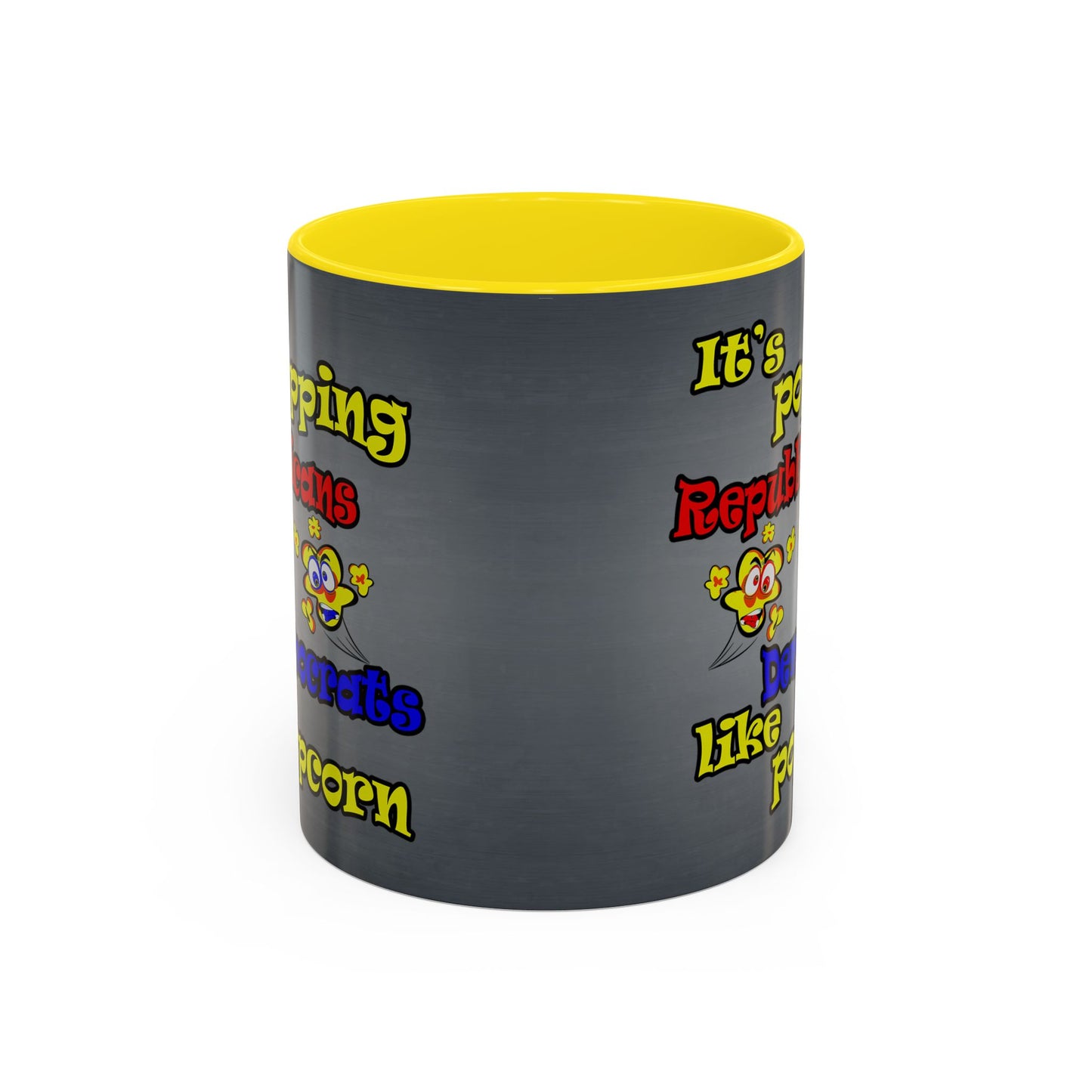 popping like popcorn - Accent Mug (grey-light grey)