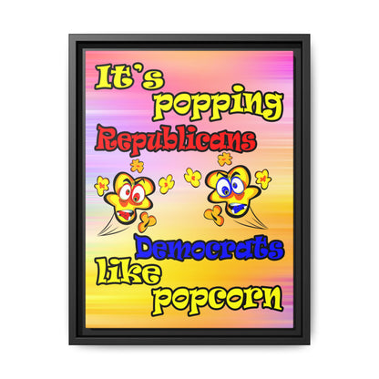 popping like popcorn - framed canvas art (color blur)