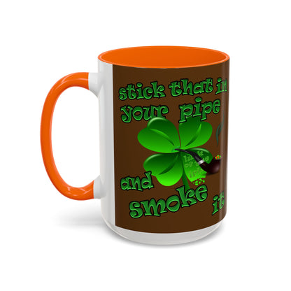 celtics logo - Accent Mug (brown)