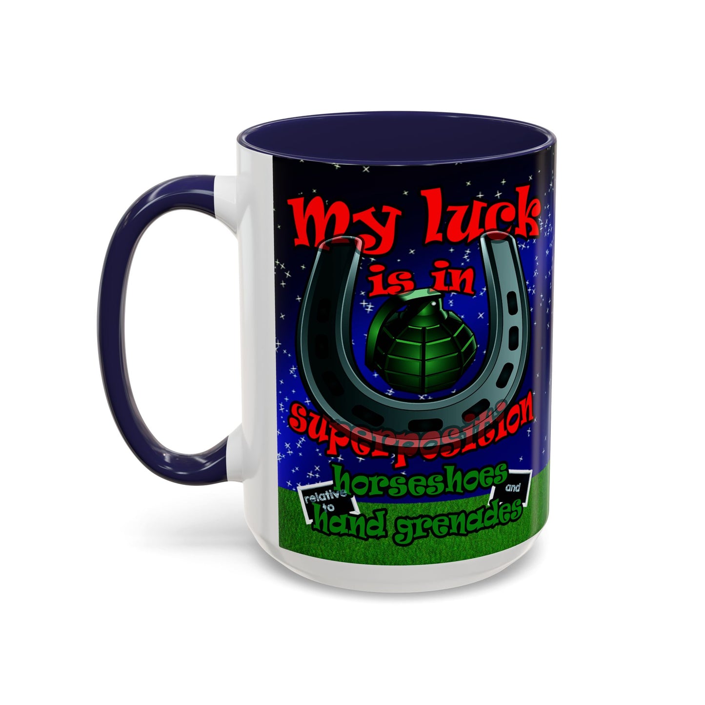 my luck - Accent Mug ('snoops' background)