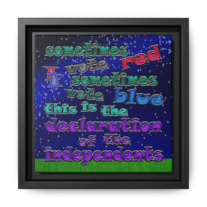 declaration of the independents - framed canvas art ('snoops' background)