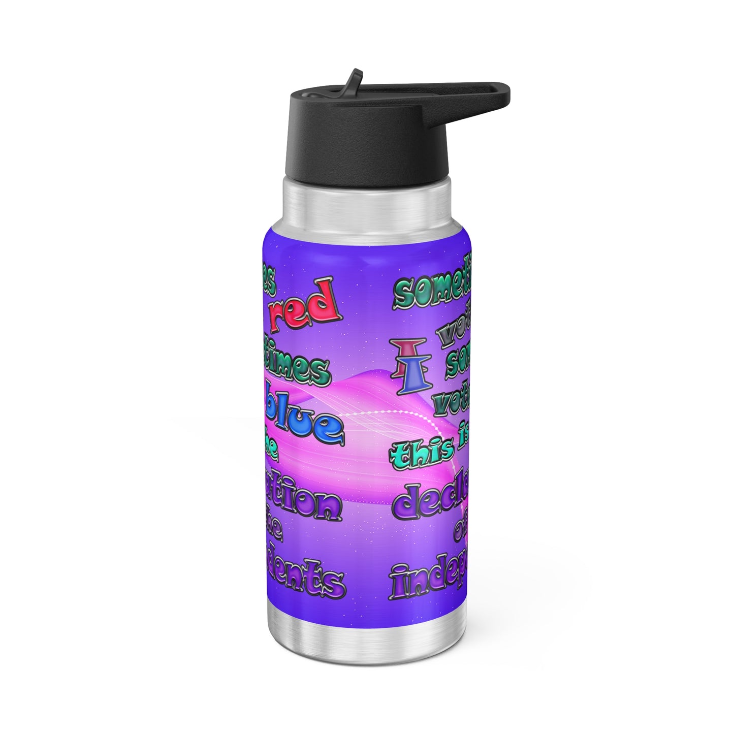declaration of the independents - Gator Tumbler, 32oz  (purple-pink wave)