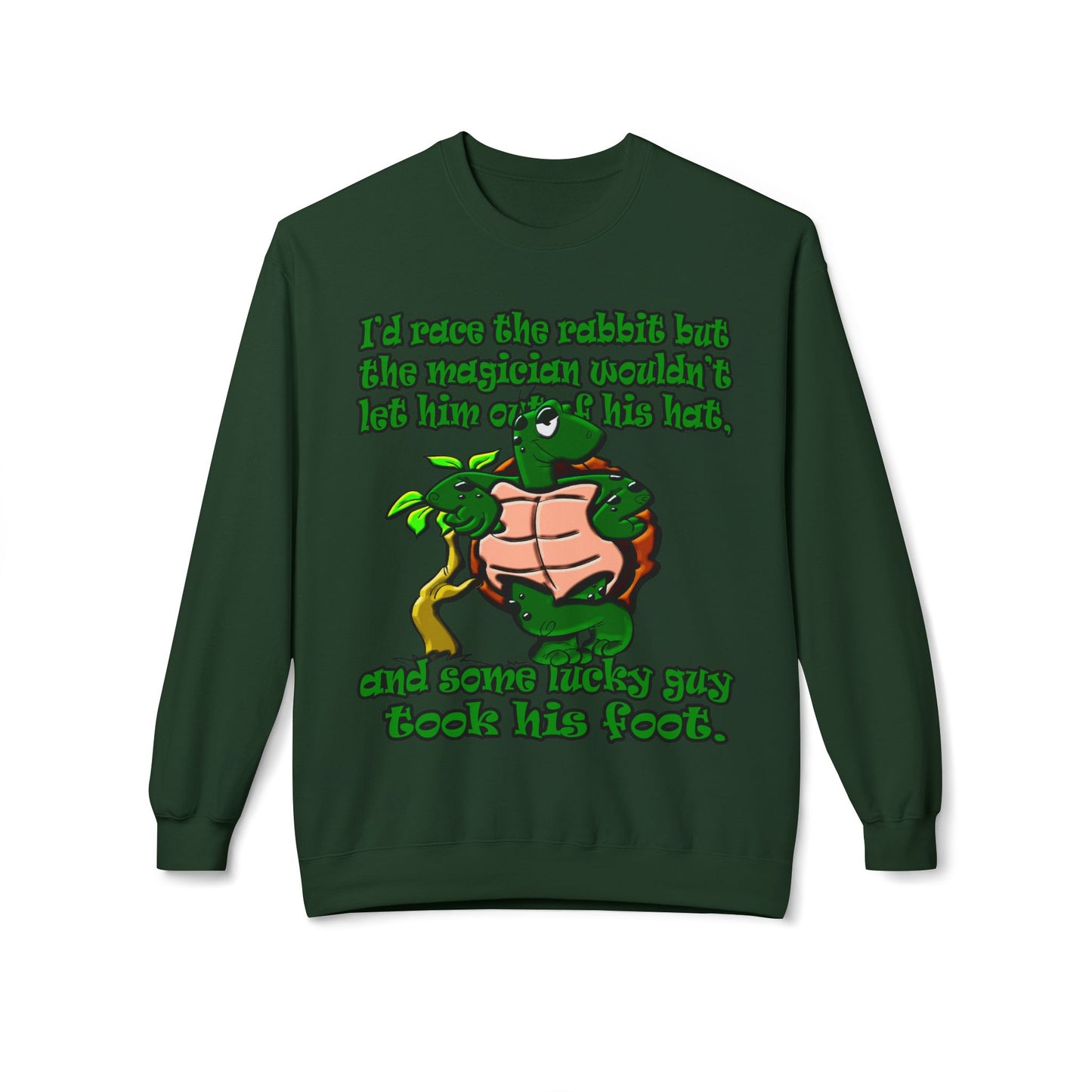 turtle race - Unisex Midweight Softstyle Fleece Crewneck Sweatshirt
