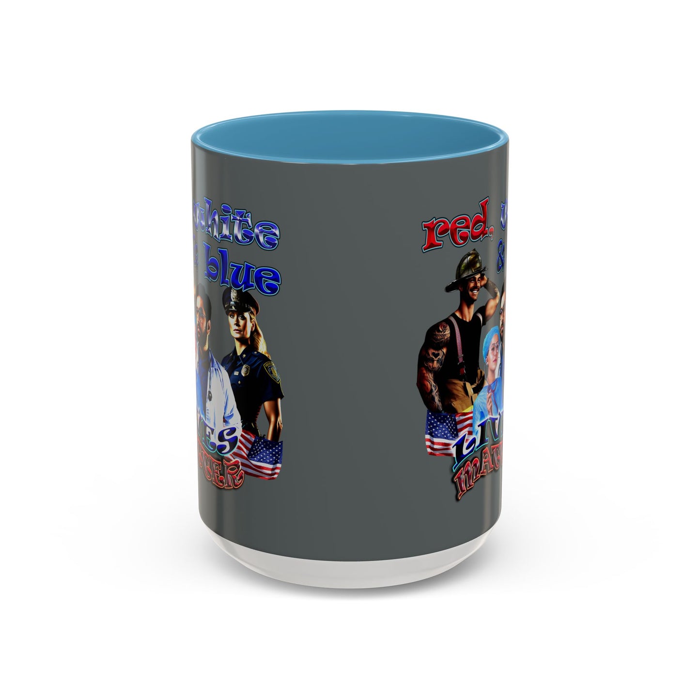 rw&b lives matter - Accent Mug (dark grey)