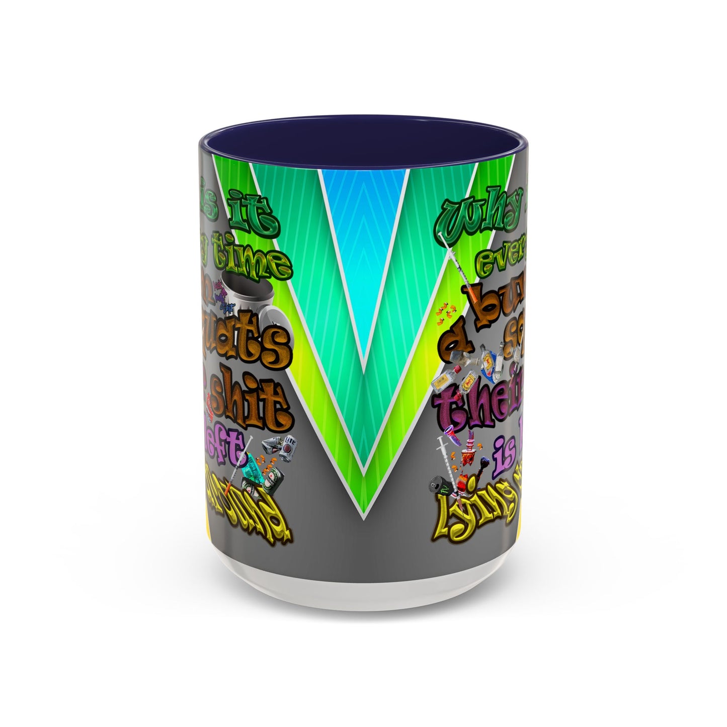 the bum's shit - Accent Mug (rainbow split)