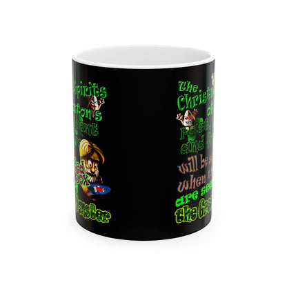 christmas spirits of boston - White Mug (black)