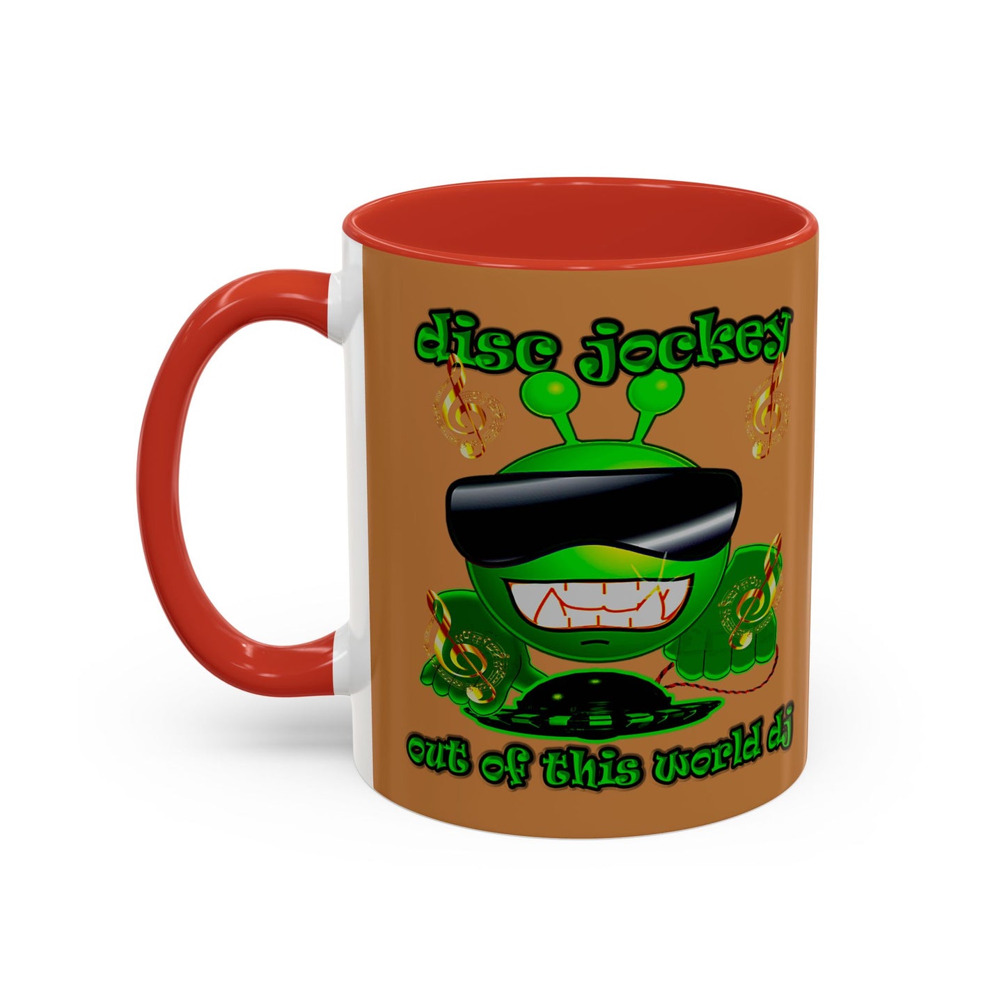 disc jockey - Accent Mug (light brown)