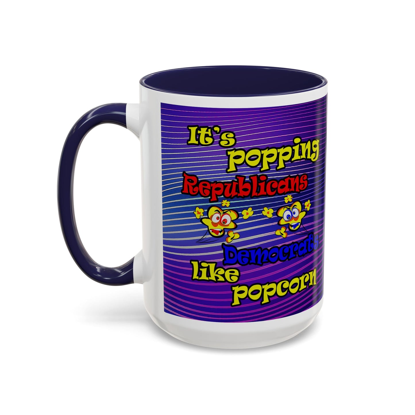 popping like popcorn - Accent Mug (purple wave)