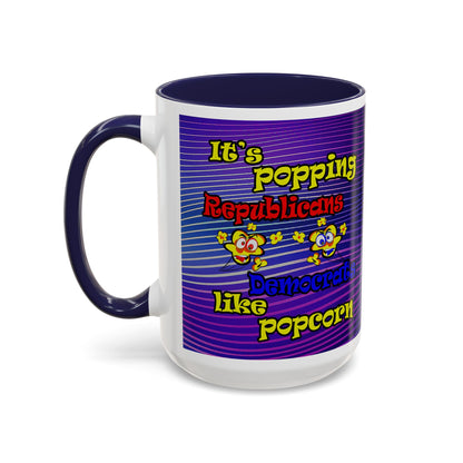 popping like popcorn - Accent Mug (purple wave)