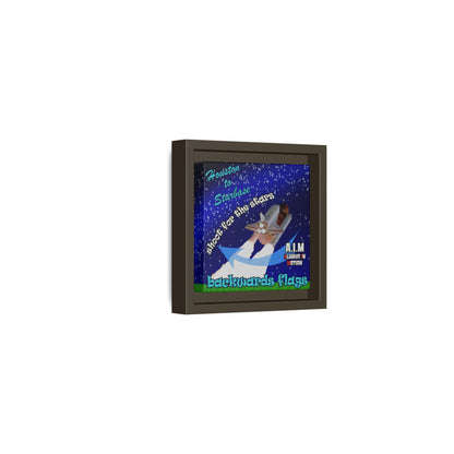 shoot for the stars - framed canvas art ('snoops' background)