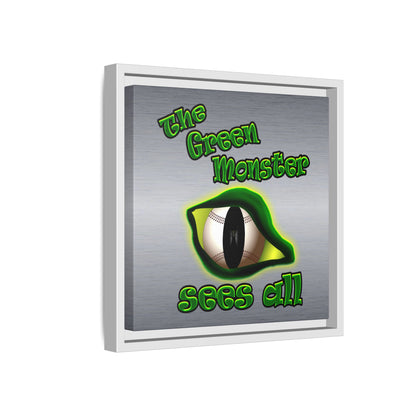 green monster - framed canvas art (brushed nickel)